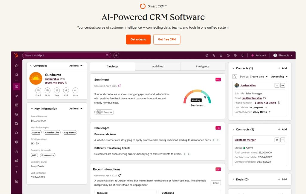 hubspot crm for auto repair shops