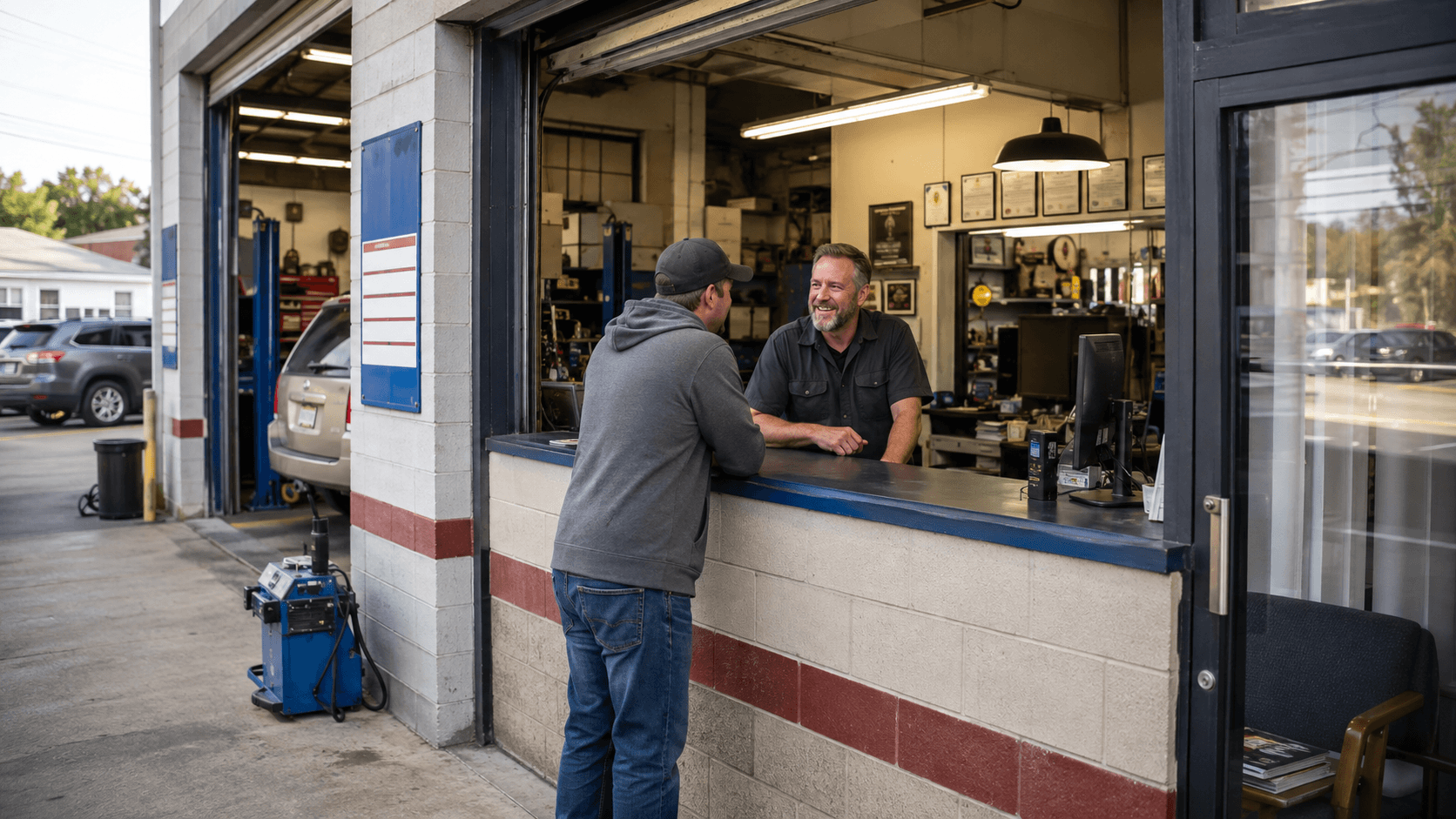 Independent auto repair shop creating a recognizable local customer experience