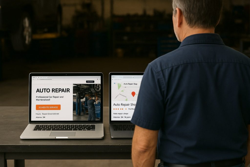 auto repair maps or website