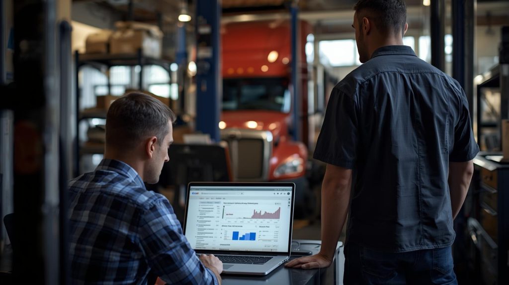 PPC - google ads screenshot for truck repair shop