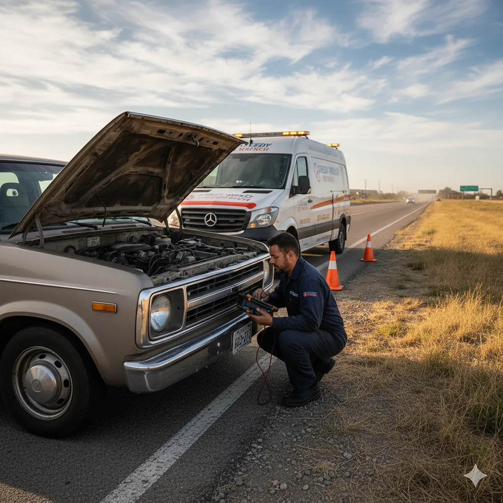 Marketing for mobile mechanics, roadside help, towing-related searches, and emergency service calls